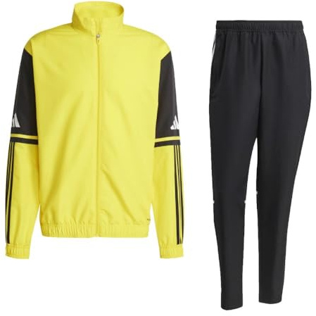 Addias Präsentationsanzug Herren gelb schwarz Squadra 25 Gr/XL - Sportbekleidung Set