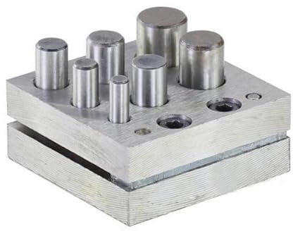 NS Crafts® 7 Hole Round Disc Cutter Set & Circle Punch | Heavy Duty Jewellery Making Tool for Stamping, Milling, Patterns & Metal Craft Work