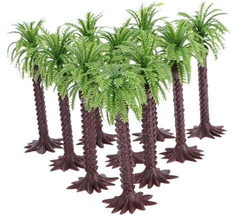 Milisten 10pièces Palmiers Artificiels Miniatures Décorations Paysages Plantes Artificielles pour Dioramas Cocotiers Plastique Palmiers de Jardin Féérique