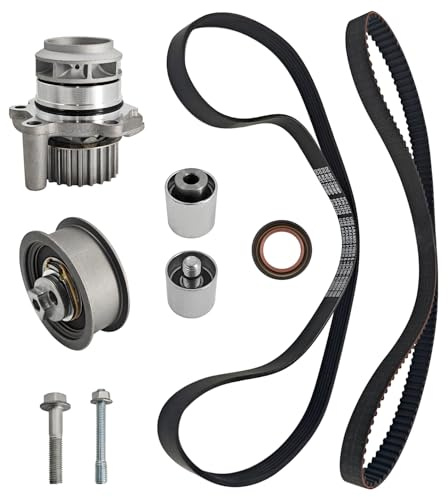 Zahnriemensatz mit Wasserpumpe Kompatibel mit Golf 5 6 2.0 TFSI 04-13 | Kompatibel mit AUDI A3 A4 A6 2.0 TFSI Kompatibel mit Seat Skoda 2.0 TFSI -06F198119B 06F121011