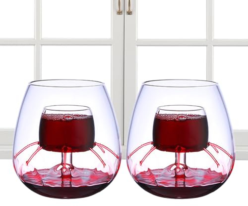 Bicchiere da vino aeratore | Set decanter trasparente dal design elegante per rosso, tè e caffè | Degustazioni perfette, bar fatti in casa, feste ed eccellenti esperienze culinarie