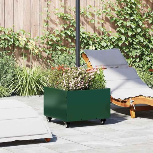 Générique Base de Parasol avec jardinière Vert 45 x 45 x 45 cm Acier,Maison & Jardin,Pelouses & Jardins,Vie en extérieur,Accessoires pour parasols & voiles d'ombrage,Vert,13.25 KG,42010367