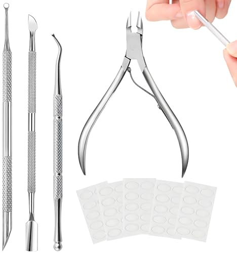 14 Piezas Limas De Uñas Sets,Doble Cabeza Empujador De Cuticulas,Acero Inoxidable Cortacuticulas,Incluye 10 Hojas De Papel De Lija,Herramientas Para Manicura Y Pedicura