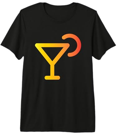Martini Glass Green Olive Bartender Vodka Gin Cocktail Drink Premium T-Shirt