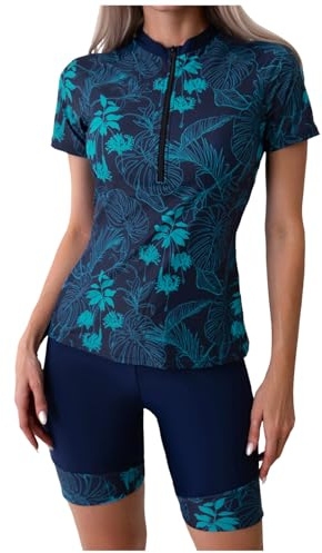 Tankini Mujer Tallas Grandes Tankinis Mujer Push Up Conjuntos De Traje De Baño Dos Piezas con Pantalones Cortos Cintura Alta Bañador Reductor Barriga para Playa Piscina Verano