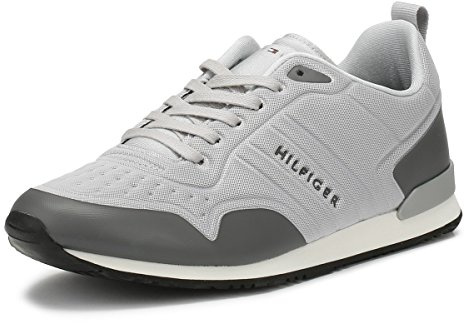 Tommy Hilfiger - Iconic Neoprene Runner, Zapatillas Hombre, Gris (Light Grey-Steel Grey 902), 44 EU