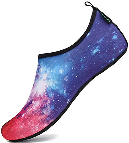 SAGUARO Badeschuhe für Herren & Damen | Leichte & rutschfeste Schwimmschuhe | Atmungsaktiv & Schnell Trocknende Wasserschuhe für Wassersport, Sternenhimmel Blau 38/39EU