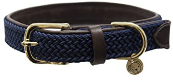 Kentucky Dogwear - Hundehalsband - Geflochtenes Nylon - Navy - Größe M/L - 58cm