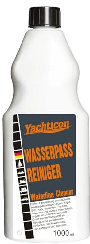 YACHTICON Wasserpass-Reiniger 1 Liter – Spezialreiniger für Boote gegen Algen, Kalk, Muscheln, Pocken & Flugrost, gelcoat- und kunststoffschonend, einfache Anwendung ohne Schrubben
