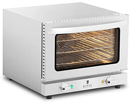 Royal Catering Forno a Convezione Forno Elettrico RCCO-2.1 (2.150 W, 3 grate incluse, 70-250 °C, 230 V)