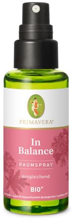 PRIMAVERA Raumspray In Balance bio* 50 ml - Rose, Orange und Rosengeranie- Aromadiffuser, Aromatherapie - augleichend - vegan
