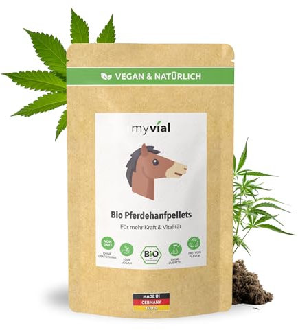 Bio Pferdehanf Futter 2,5 kg – Hanfpellets aus Deutschland – Ergänzungsfuttermittel – proteinreich & ohne Zusatzstoffe – für Pferde geeignet
