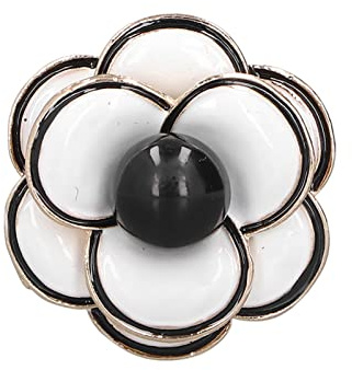 BORDSTRACT Broche con Forma de Camelia y Perlas, Para Mujeres, Para Usar en Camisas, Vestidos, Cárdigans y Otros Accesorios de Ropa(Blanco)