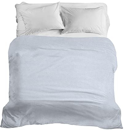 PENSIERI DELICATI Copriletto 260 x 280 cm, Solo 100% Cotone Pique, Ideale come Decorazione, Coperta Salvataggio Letto Matrimoniale, Fantasia Dublino Blu 100% Made in Italy