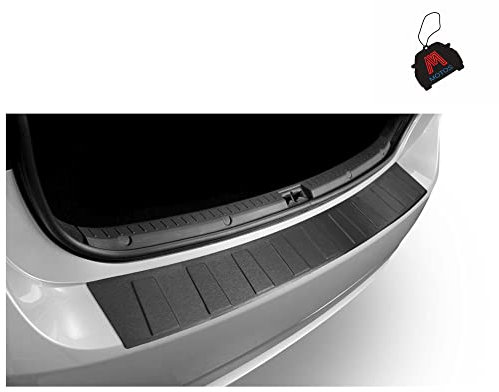 M MOTOS Satin Schwarz Edelstahl-Ladekantenschutz für Volkswagen Touran II 5T 2016 5 -türig. Erhöhter Fahrkomfort mit säurefesten Schwellerplatten - Kratzschutz