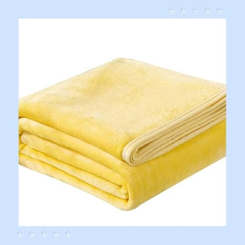 Blanket For Bed Blankets And Throws King Size Queen Full Size Summer Soft Velvet Fleece Blanket Throw For Couch Lightweight Blanket For Bed Fluffy Sofa/Recliner Decor ( Color : Light yellow , Size : 1