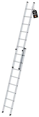 PROREGAL Sprossen-Schiebeleiter 2-teilig ohne Traverse 2x8 Sprossen | Leiter, Teleskopleiter, Trittleiter, Bockleiter, Sprossen-Doppelleiter