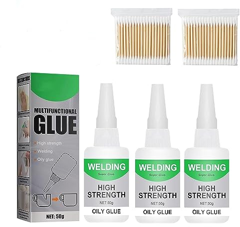 Schweißen Von Hochfestem öligem Kleber, 50g Allzweck-ölkleber, Wasserfester Kleber Hochfester Schweißklebstoff Auf ölbasis Universeller Superkleber Für Glas, Metall, Keramik, Leder, Schuhe (3 Pcs)