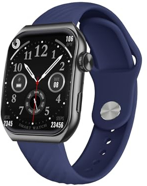 Trevi T-FIT 400 C Smartwatch mit Bluetooth-Anruffunktion, 1,96 Zoll AMOLED gebogenes Display Always On, Kontrolle von Wohlbefinden und körperlicher Aktivität, Benachrichtigungen von sozialen Medien