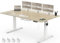 Devoko Höhenverstellbarer Schreibtisch 180x80cm mit Typ-C Ladeanschluss, Schreibtisch Höhenverstellbar Elektrisch, Mobiler Elektrisch Computertisch mit Kabel Management Tray, Eiche
