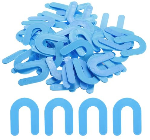 QUARKZMAN 300 Pièces Entretoise de Cales en Fer À Cheval pour Carrelage de 1,5 mm (1/16 Pouce), en Plastique en Forme de U pour Le Nivellement Des Carreaux Muraux et de Sol, Bleu
