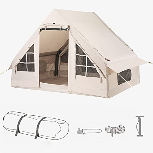 Wasserdichtes aufblasbares Zelt, wasserdichtes aufblasbares Zelt, Campingzelt zum Angeln, Wandern, Rucksackreisen, Beige