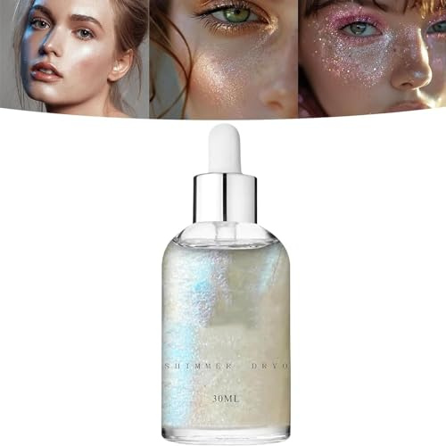 Orphic Body Shimmer, Opphic Body Glitter Oil, 30ml Orphic Shimmer Dry Oil, Glowing Body Shimmer Dry Oil, Body Shimmer Lotion, Glitter Body Oil, Color Changing Glitter Oil Under Light (Icy)