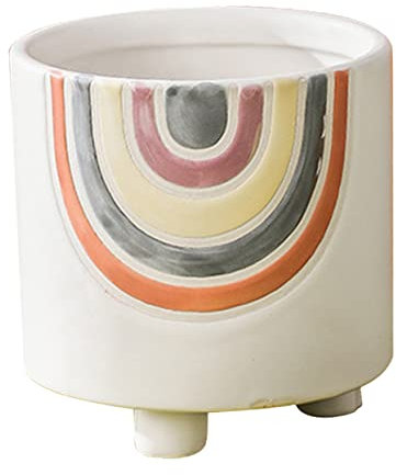 Gogogmee Nordic Simple Ceramic Flower Pot Eleganter Vintage Blumenübertopf Für Kleine Pflanzen Vielseitig Einsetzbar Jedem Wohnraum Höhe Für Sukkulenten Und Cacti
