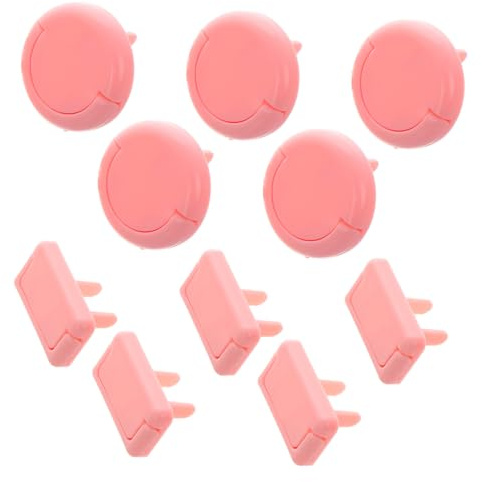 UPKOCH 10 Stück Kindersichere Steckdosenabdeckungen Rosa aus Abs Kunststoff mit Isoliertem Design und Einfacher Installation für Elektrische Steckdosen zum Schutz von Kindern und Babys