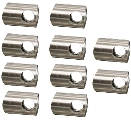 10 x Edelstahl Querstabhalter Ø Stab 12 mm Rundrohr Ø 42,4mm V2A Traversenhalter VA Treppengeländer Geländer Treppen Balkongeländer Terrassengeländer Balkon Terrasse (10Quer1242)