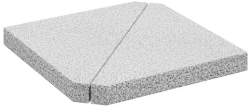 vidaXL Schirmgewichtsscheiben 2 STK. Grau Granit Dreieckig 14 kg