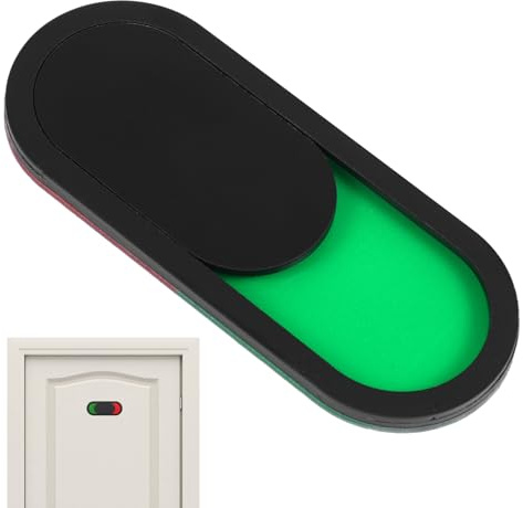UTHCLO Panneau de Porte Coulissante Do Not Disturb en Acrylique Noir, Panneau de Réunion Pratique et Résistant, Grand Indicateur D'occupation pour Bureaux et Centres Commerciaux