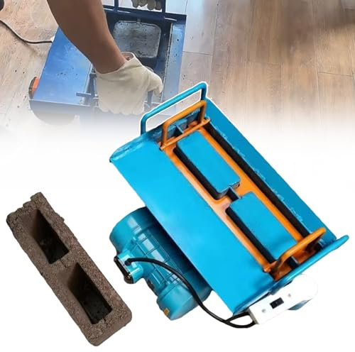 Electric Hollow Making Maker Machine, Soil Block Maker, Multiple Molds Optional, 45s Fast Forming, 30 Bricks/H, Vibration Frequency 212 Times/Min, Suitable for Paving Construction,H4