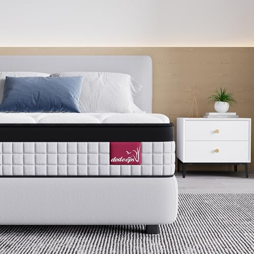 dosleeps King Size Mattress 5FT,9 Inch 9-Zone Orthopedic Mattress with Memory Foam & Pocket Springs and 3D Breathable Fabric- Motion Isolation (150x200x22cm)
