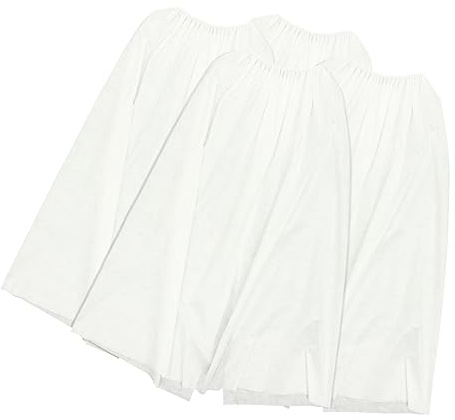 DEARMAMY Gonna da Bagno Sottile e Assorbente 4 Pezzi in Poliestere Cotone Monouso Bianca per Sauna, Hotel e Spa per Donne