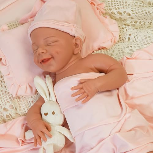 YaLuoQian Reborn Baby Vollsilikon Lebensecht MäDchen 43cm Realistische Reborn Baby Puppen Mit Geschenkbox