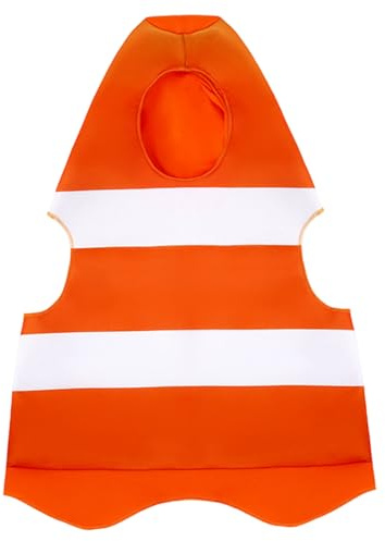 HoveeLuty Verkehrskegel-Kostüm, lustige orangefarbene Halloween-Kostüme für Kinder, Cosplay-Party, geeignet für Kinder mit einer Körpergröße von 49, 2–57, 1, Halloween-Kostüm, Bauarbeiter-, Hallowee