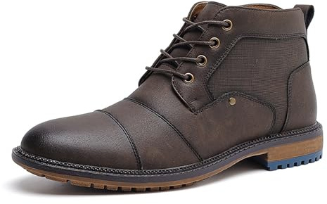 Botas Chukka para Hombre con Cordones Botines Desérticos Zapatos Clásicos Informales para Hombre,Marrón,40 EU