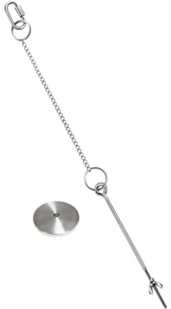 MUELODSIC Edelstahl Hängender Finkenfutterspender und Gemüsehalter mit Kette Hühnerfutterhalter zum Beschäftigen und Sauberhalten von Obst und Gemüse 130cm