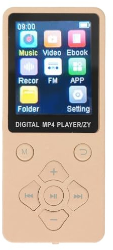 BAFOVY MP4 Player with 1.8 Inch Color Screen, Music Player, 32GB Storage, HiFi Sound for Music, Videos, and E-books (Golden)