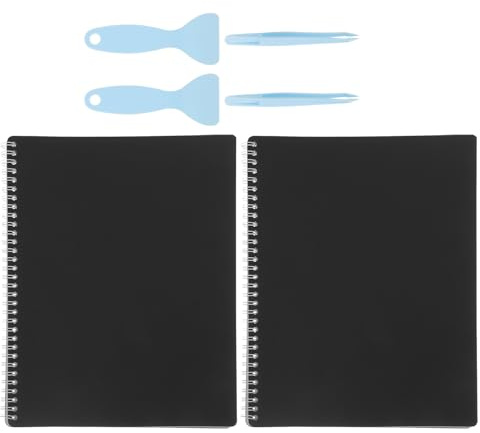 DIYEAH Set di 2 album di adesivi riutilizzabili con attrezzi - Grande organizer per riporre adesivi - Raccoglitore portatile per album di decalcomanie - Pagine rimovibili per scrapbooking e planner