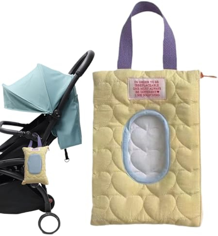 Scatola Per Salviette Umidificate - Borsa Trapuntata Da Esterno Per Riporre Le Salviette Ṕer Pannolini Borse P̀er Riporre Śalviette Umidificate P̃er Il Bagno | Toilette Da Viaggio Ṕ̄ér Auto Passeggino
