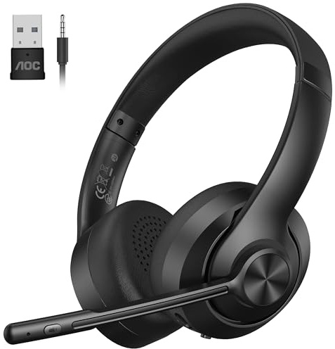 AOC Wireless Headset with Microphone 3 modes connection Bluetooth Headset
