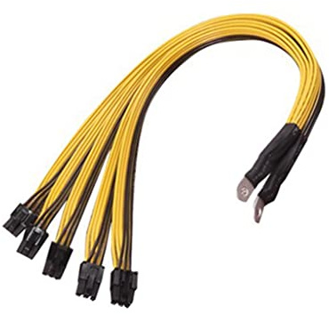 FHGSPQWM Scheda grafica a 6 pin per adattatore di alimentazione Express GPU VGA Y-splitter cavo di estensione cavo scheda video adattatore Express