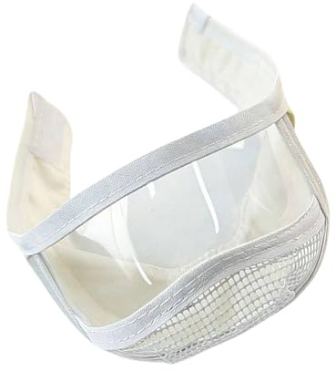 Piceioep Transparente Katzen Kopfbedeckung, Raumhauben, Kätzchen Schutzhelm, durchlässige stabile Maulkörbe, Maske, Anti Biss Haustierbedarf, Katzen Schutzmaulkörbe