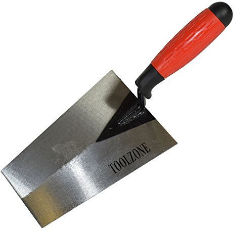 180mm Long Bucket Trowel Brick Block Laying with Rubber Soft Grip Handle