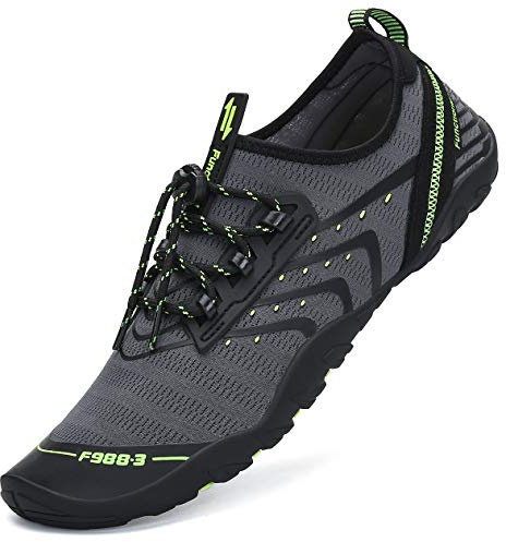 SAGUARO unisex vuxna badskor andas tjock sula storlek 36–46, GRÅ, 45 EU