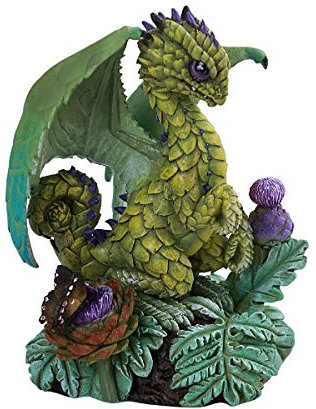 Pacific Giftware Drachen Figur - Artischocke von Stanley Morrison - Statue Deko Fantasy Drachenfigur Blume