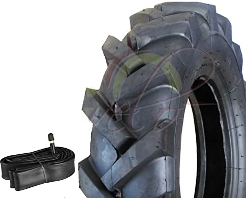 Pneu + Chambre à air pour Tracteur 4.00-8 Renforcé 4PR Caoutchouc Roue Pneu Pneu Détonateur Tondeuse Motobineuse