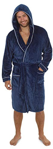 CityComfort Bademantel Herren mit Kapuze, Plüsch Morgenmantel mit Kapuze und Taschen, Geschenke für Männer & Teens